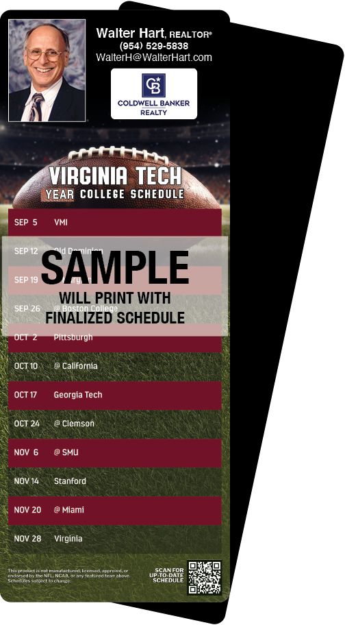 Football Schedules | ReaMark Real Estate Magnets